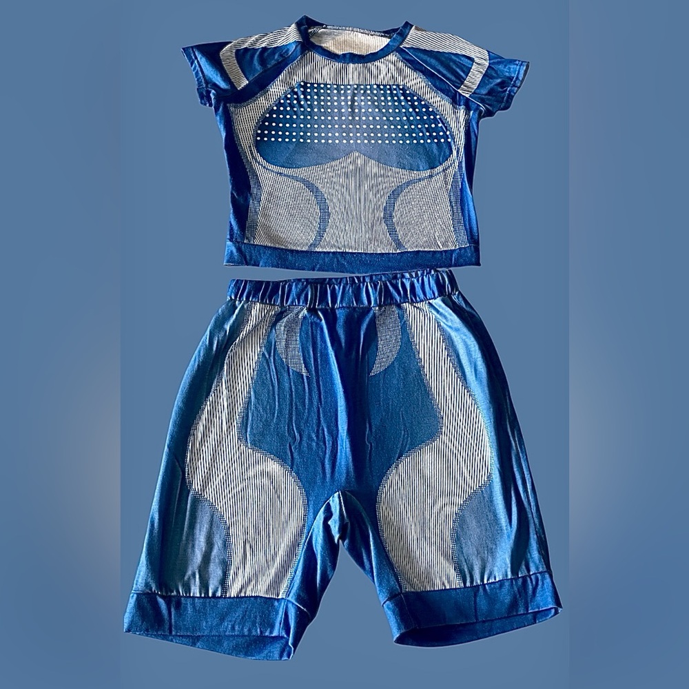 PJ Blue and White Two-Piece Wore Once Sz S